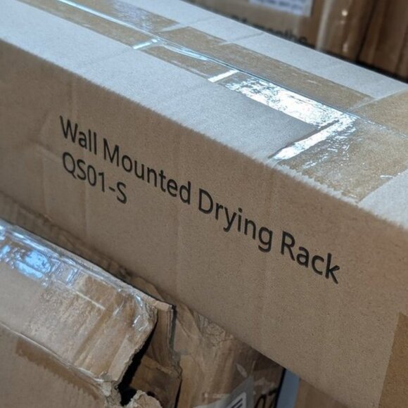 NEW Saclsocs 32" Wall Mounted Compact Folding Hanging Laundry Drying Rack Pearl - Picture 8 of 8